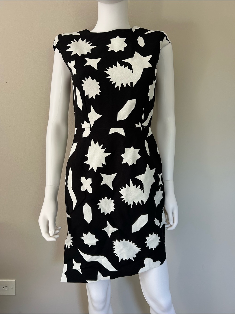 NWT Saint Laurent Paris 2014 Geometric Star Print Mini Dress IT 36 US 0